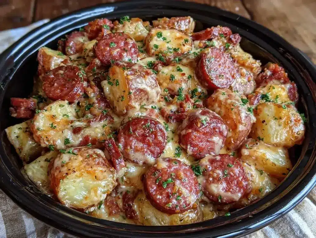 cheesy potatoes crockpot - featured image