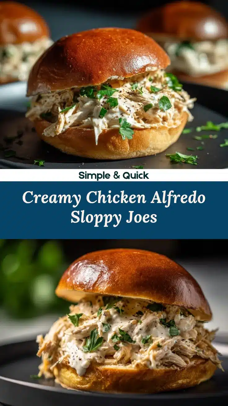 Chicken Alfredo Sloppy Joes recipe