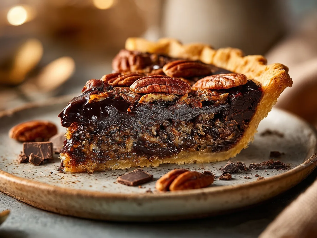 Chocolate Pecan Pie preparation steps