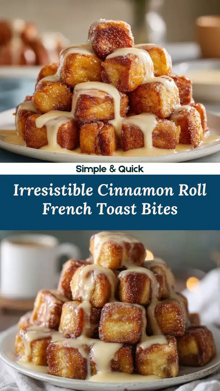 Cinnamon Roll French Toast Bites recipe