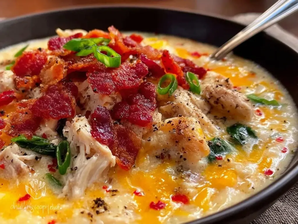 creamy crack chicken soup - featured image