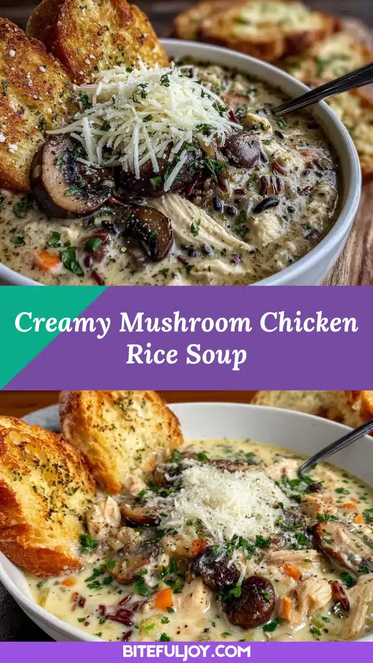 creamy mushroom chicken wild rice soup recipe