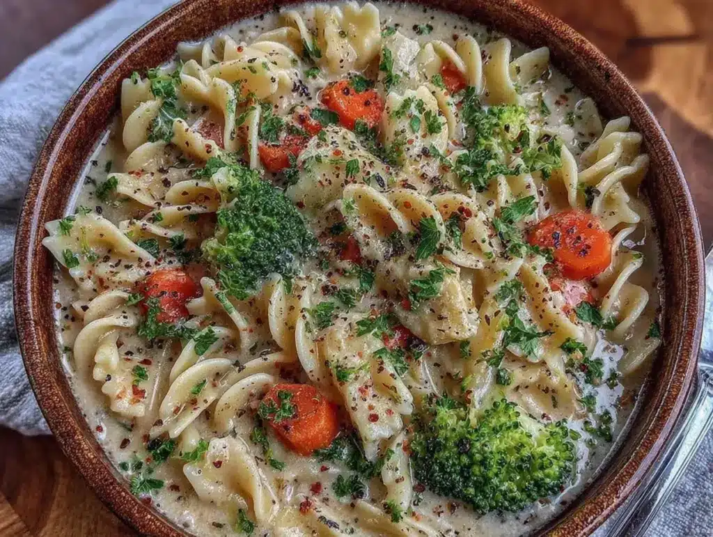 creamy pasta soup - featured image