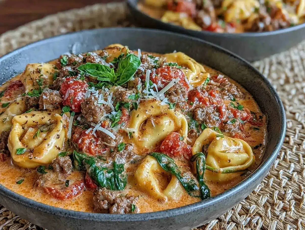 Creamy Sausage Tortellini Soup preparation steps