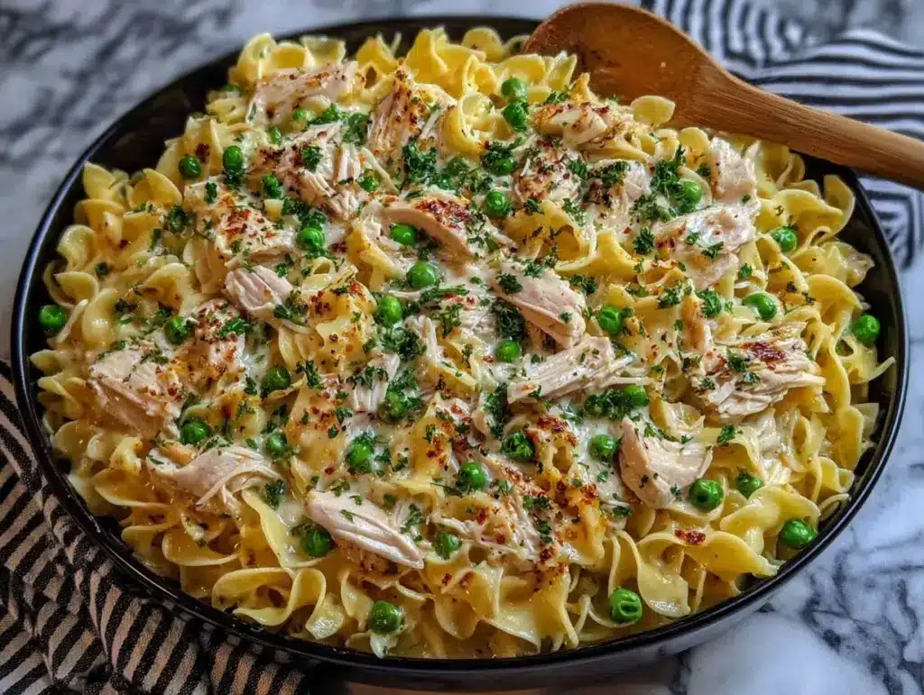 crock pot chicken and noodles - featured image