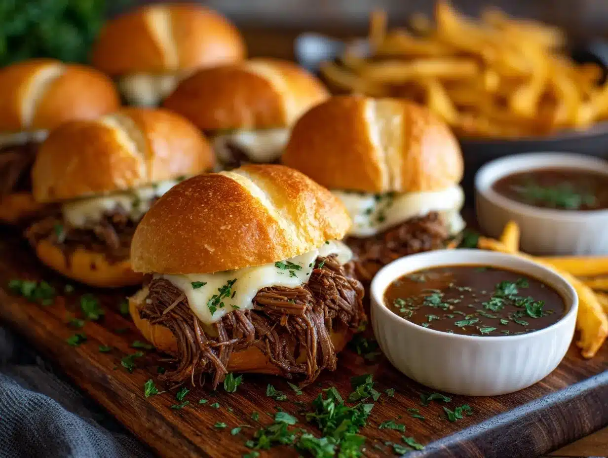 Crock Pot French Dip Sandwiches preparation steps