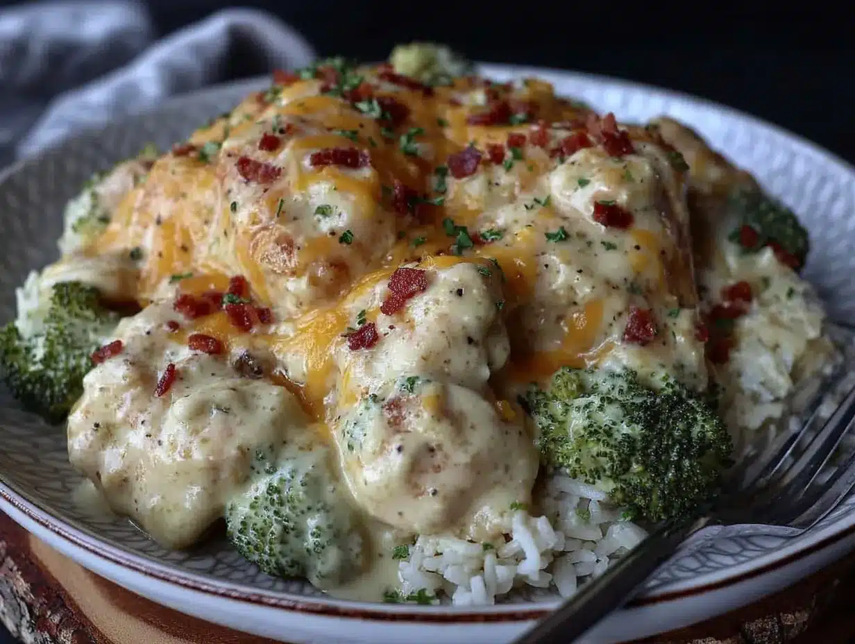 Crockpot Broccoli Cheddar Chicken preparation steps