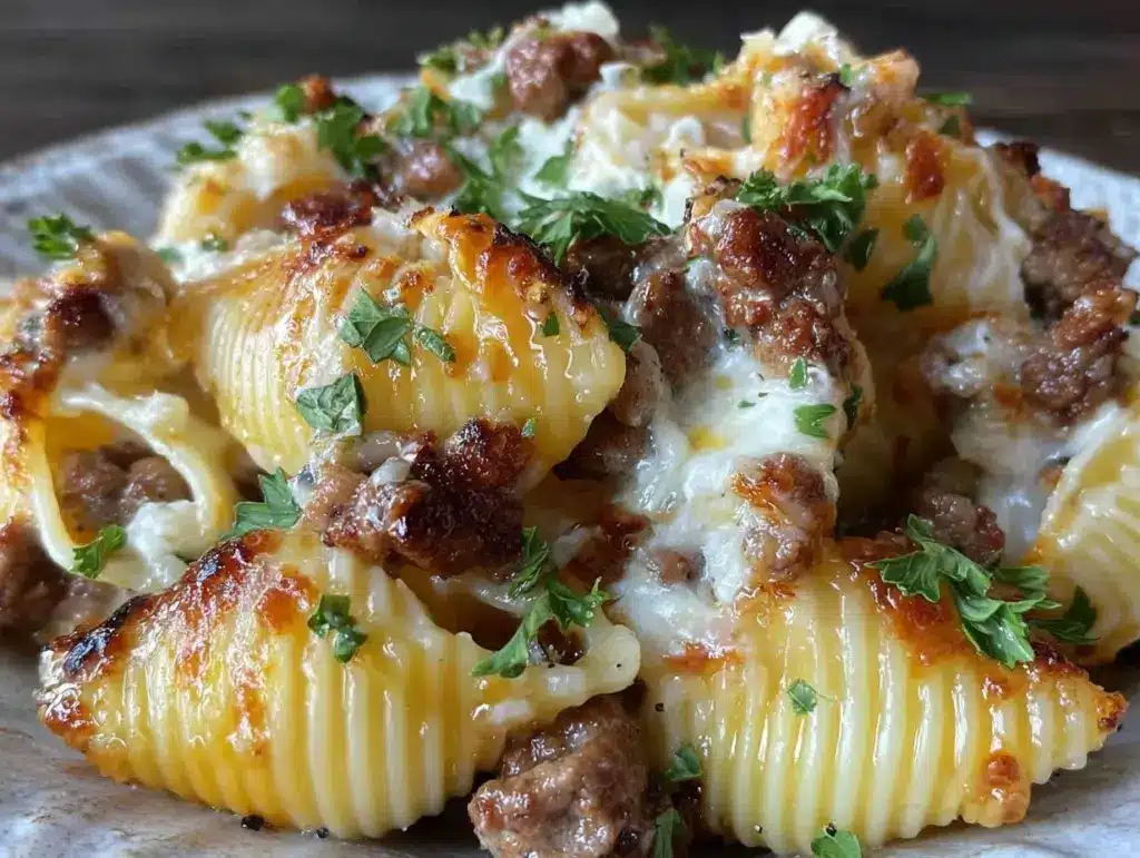 crockpot cheesy ranch beef pasta - featured image