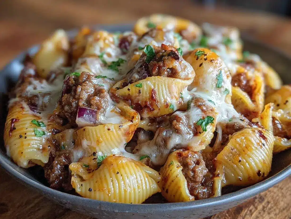 crockpot cheesy ranch beef pasta preparation steps