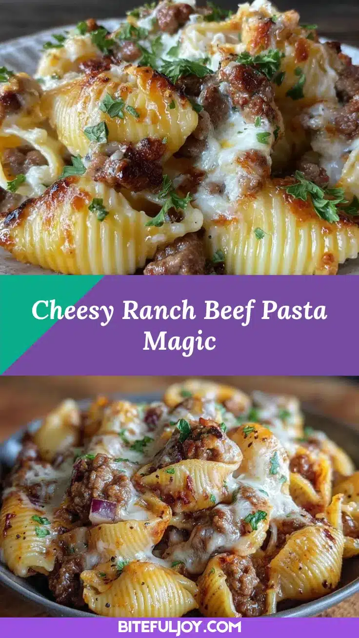 crockpot cheesy ranch beef pasta recipe