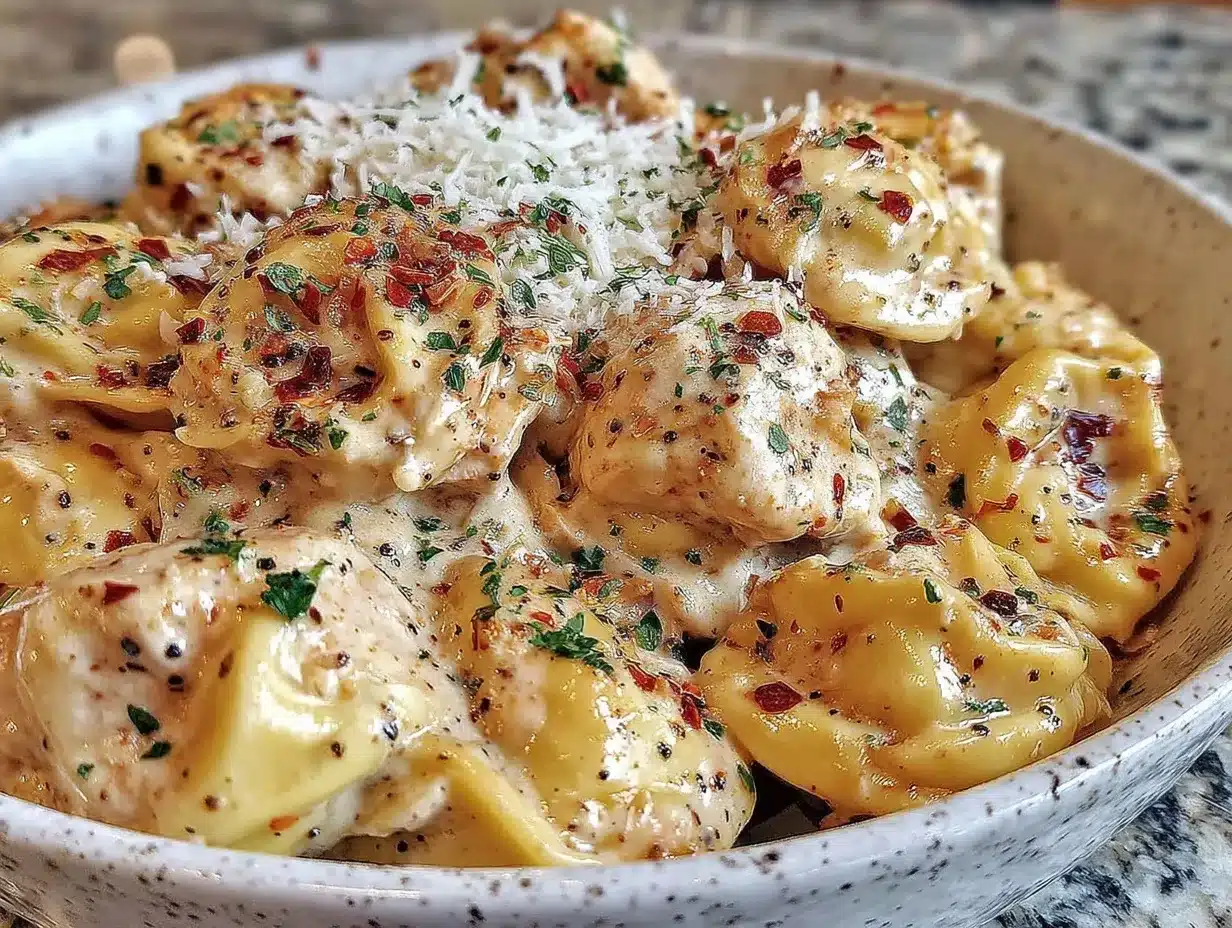 crockpot chicken alfredo tortellini preparation steps