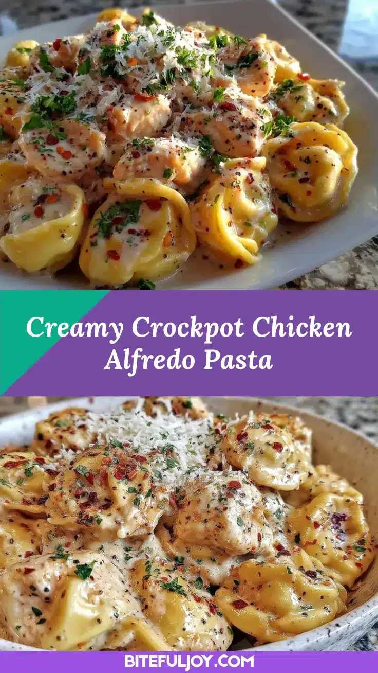 crockpot chicken alfredo tortellini recipe
