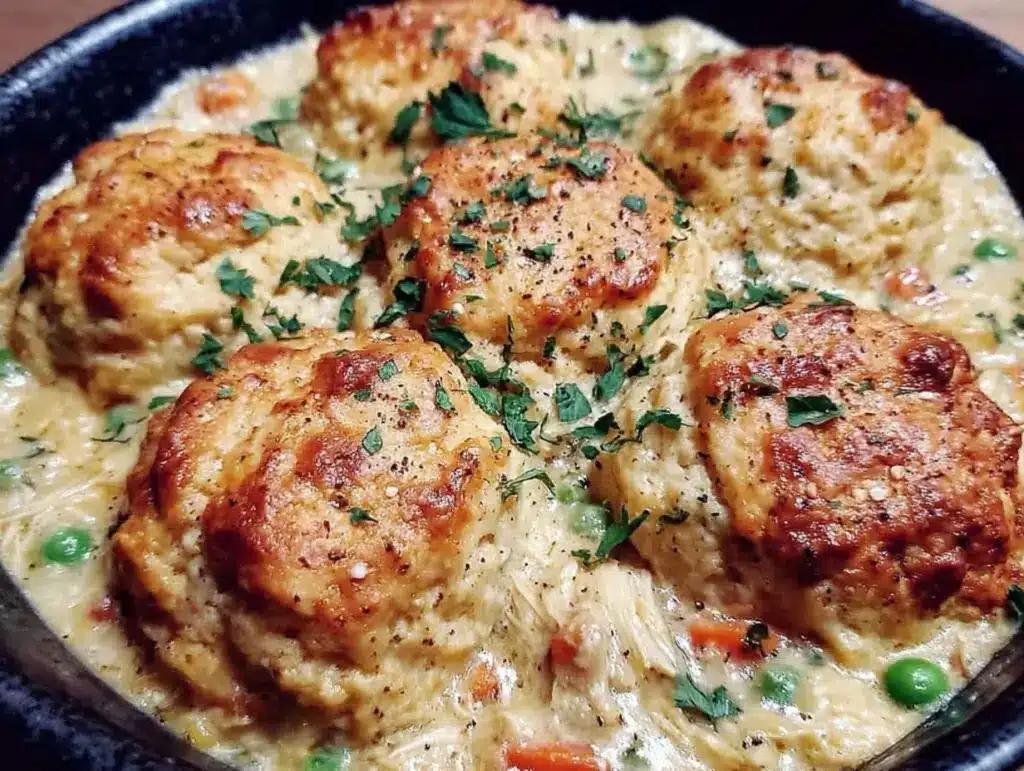 crockpot chicken and dumplings - featured image