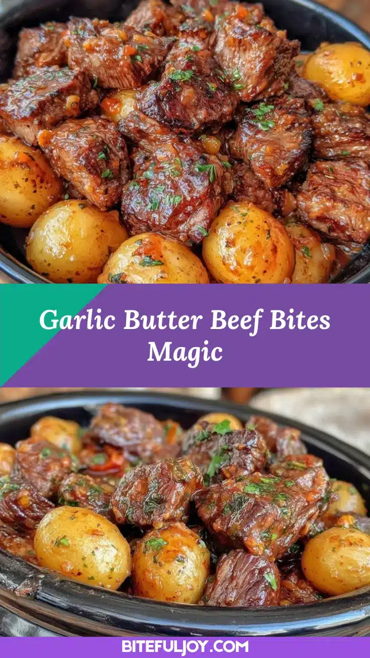 crockpot garlic butter beef bites recipe