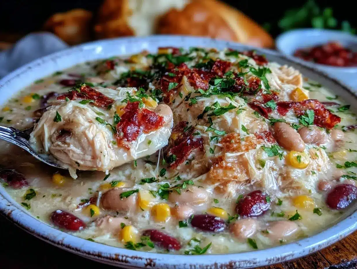 Crockpot White Chicken Chili preparation steps