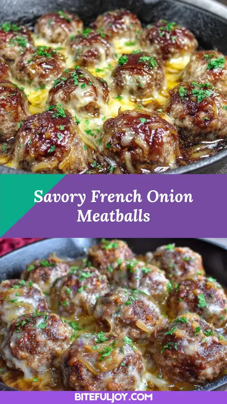 French onion meatballs recipe