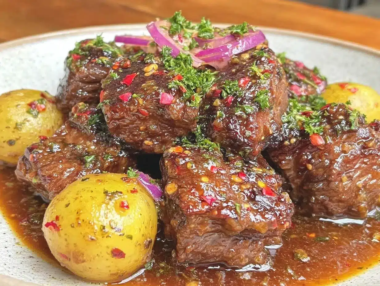 garlic butter beef preparation steps