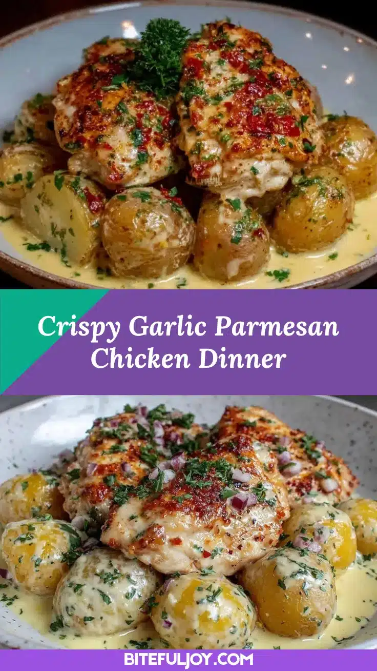 garlic parmesan chicken and potatoes recipe
