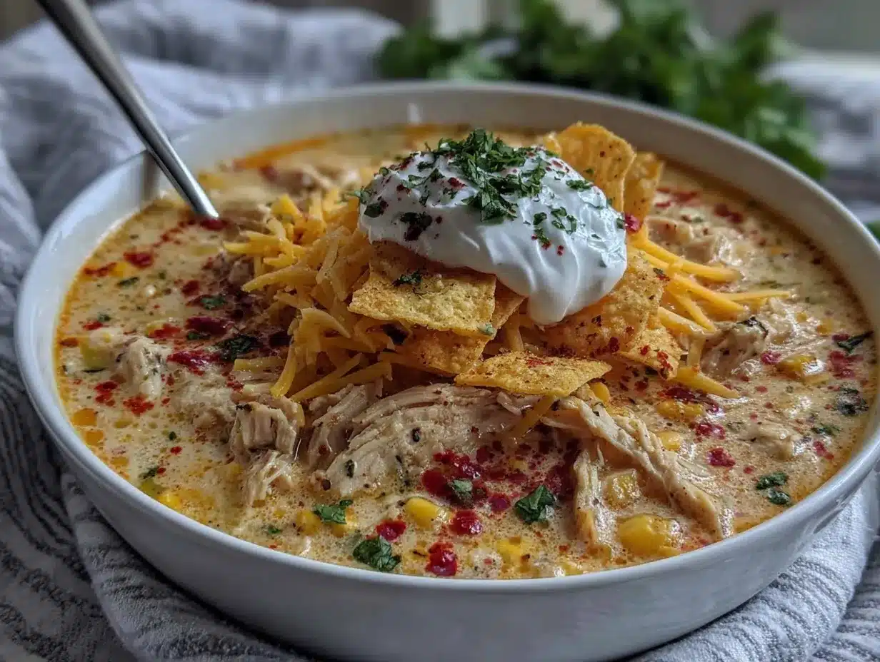green chile chicken enchilada soup preparation steps