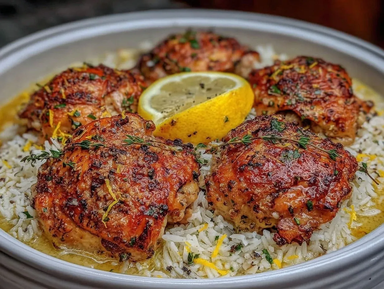 lemon herb chicken and rice preparation steps