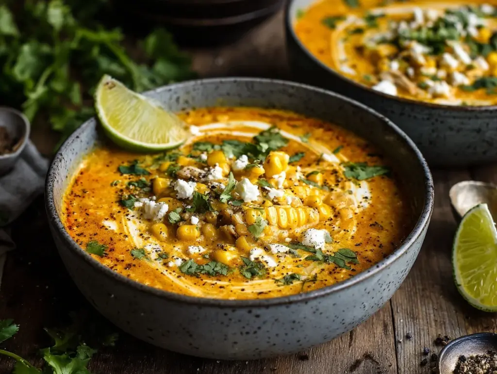 Mexican street corn soup - featured image