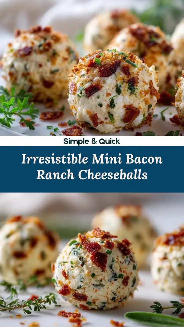 Mini Bacon Ranch Cheeseballs recipe