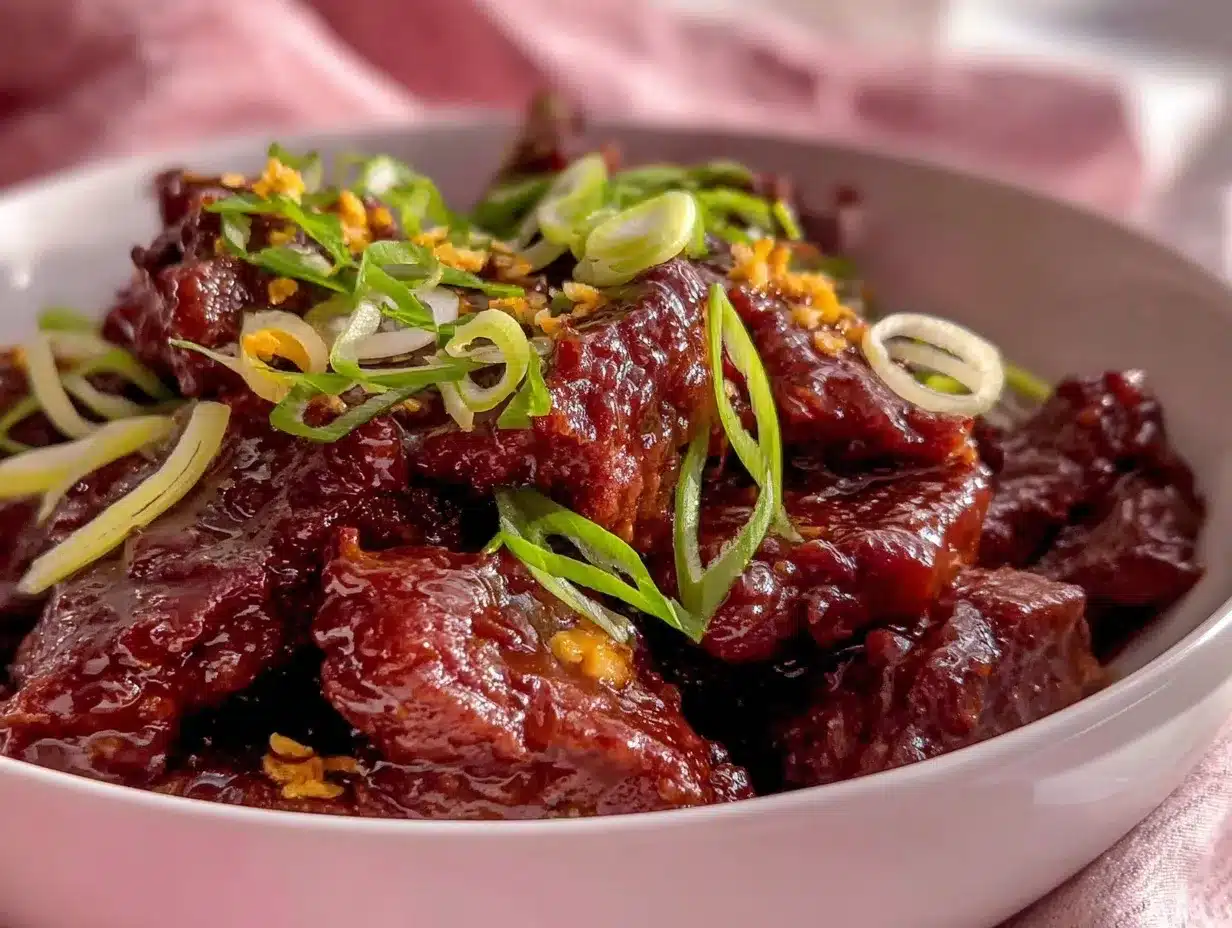 Mongolian beef crockpot preparation steps