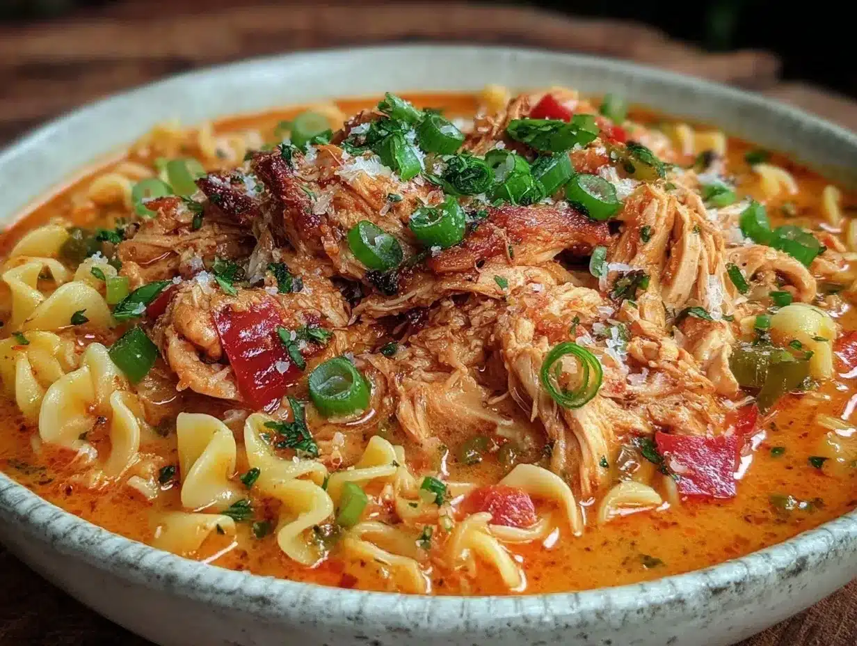 Parmesan Cajun Chicken Soup preparation steps