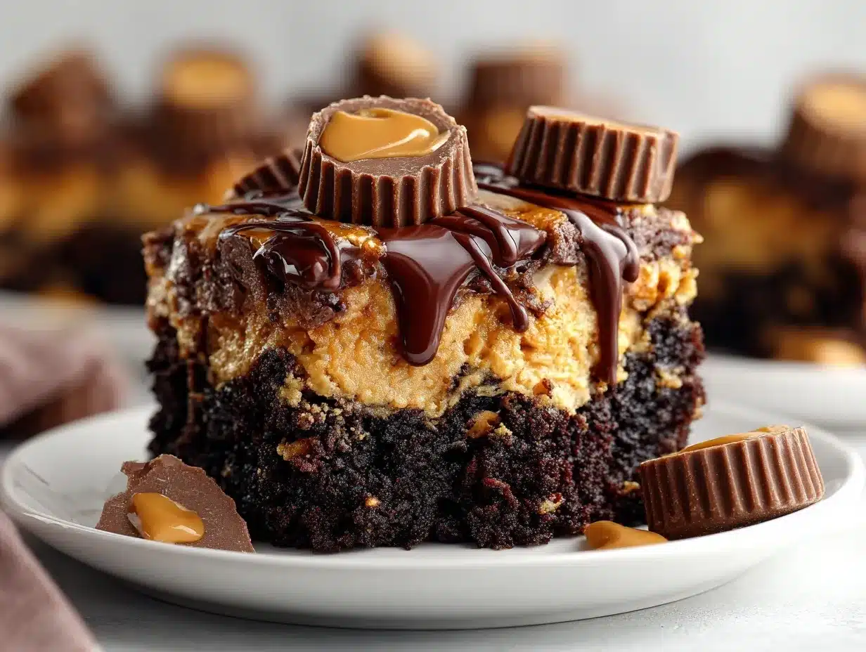 peanut butter cup dump cake preparation steps