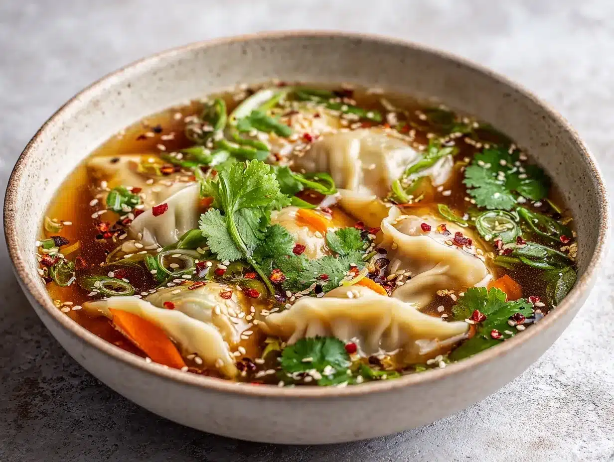 potsticker soup preparation steps