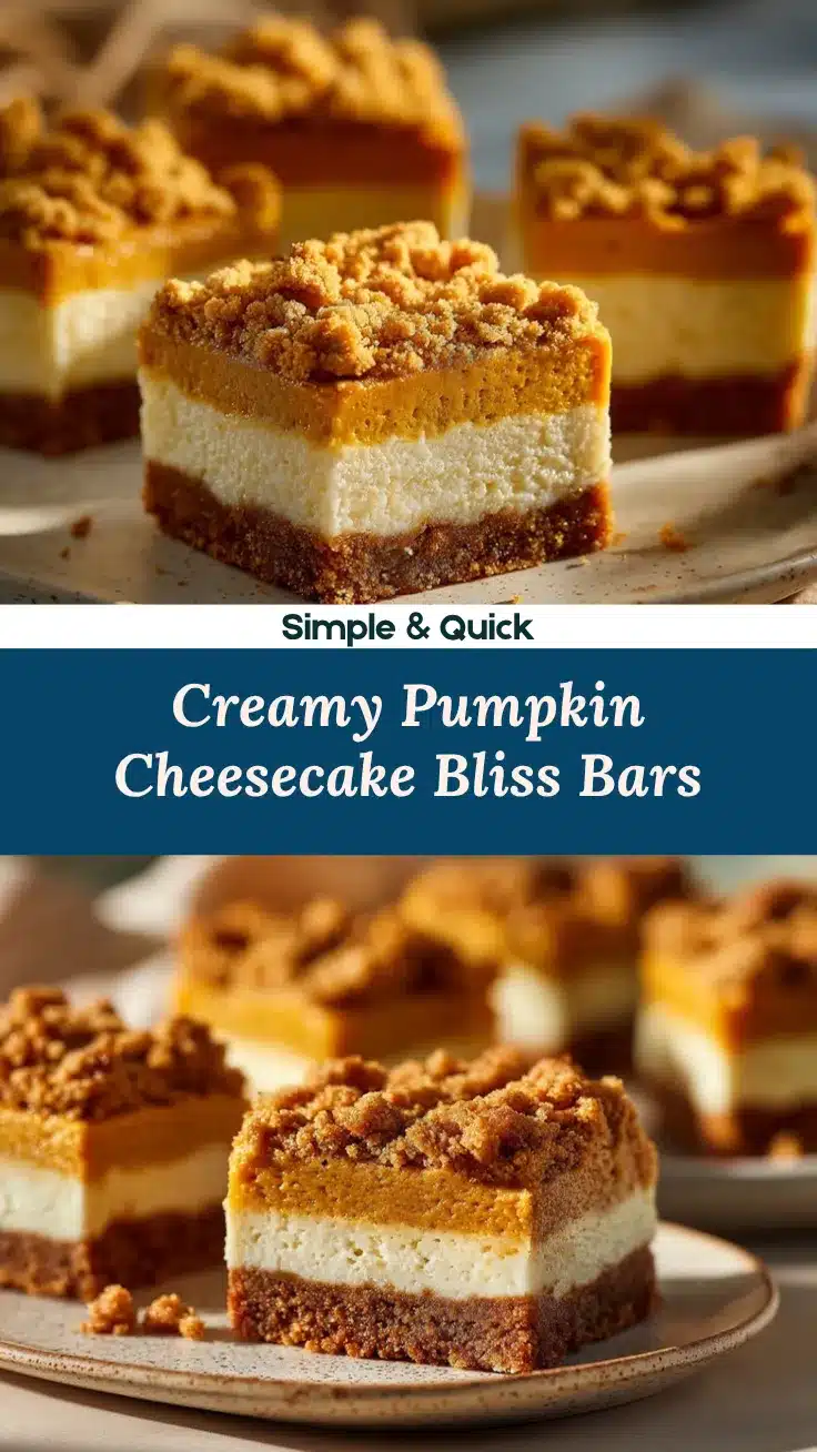 Pumpkin Cheesecake Bars recipe