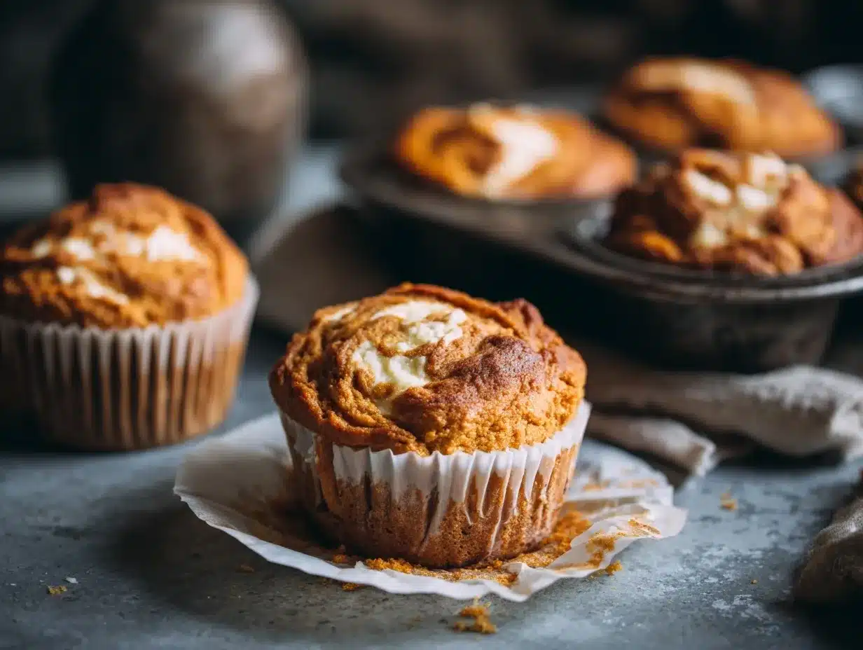 Pumpkin Cream Cheese Swirl Muffins preparation steps