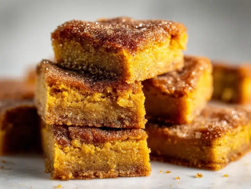 Pumpkin Snickerdoodle Blondies - featured image