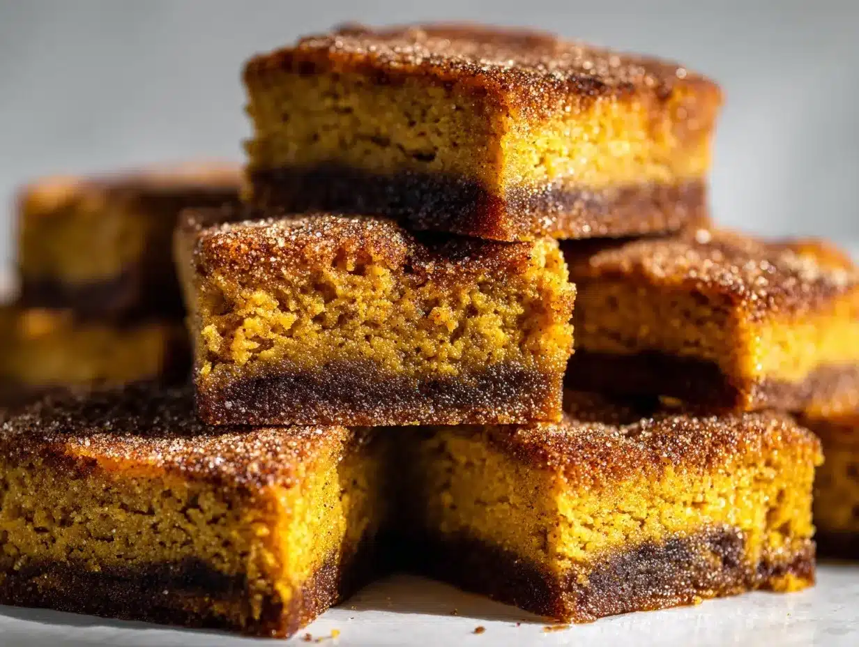 Pumpkin Snickerdoodle Blondies preparation steps
