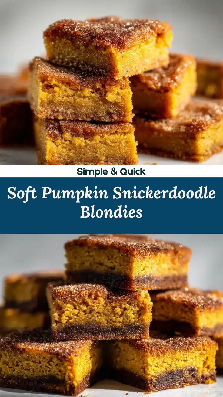 Pumpkin Snickerdoodle Blondies recipe