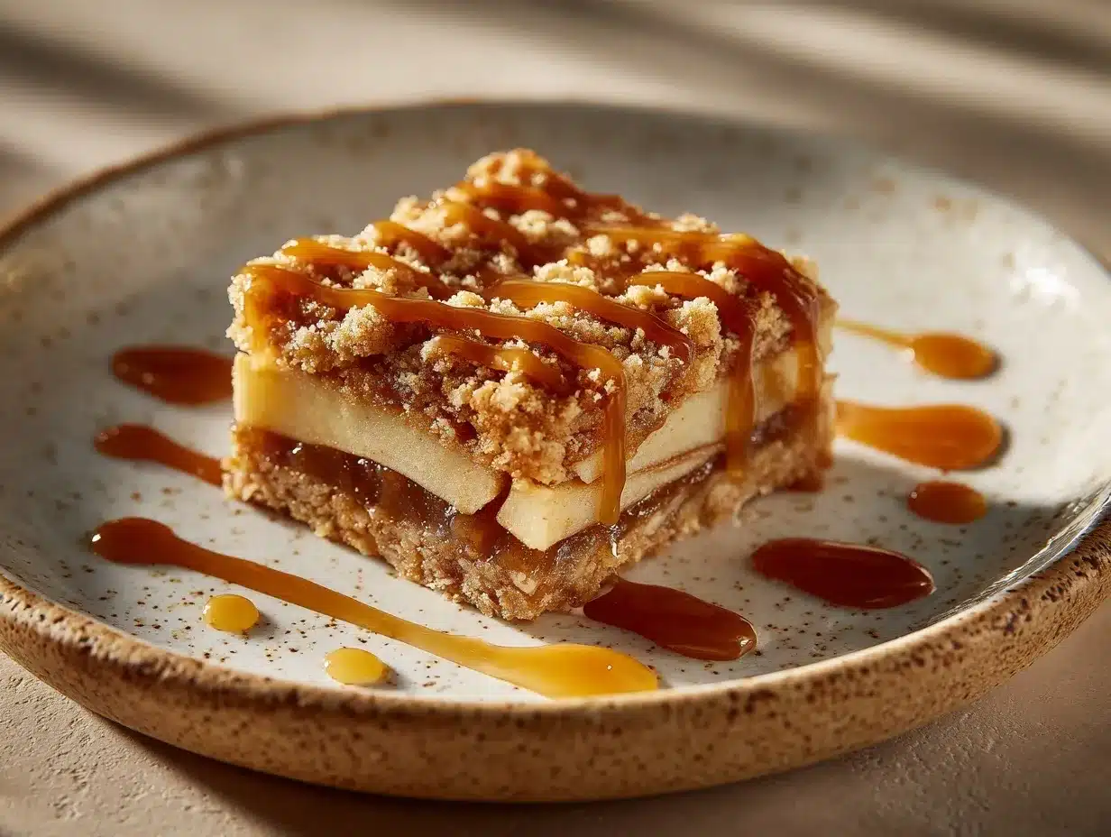 Salted Caramel Apple Bars preparation steps