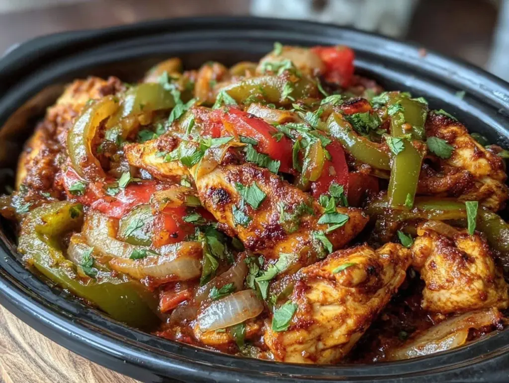 slow cooker chicken fajitas - featured image