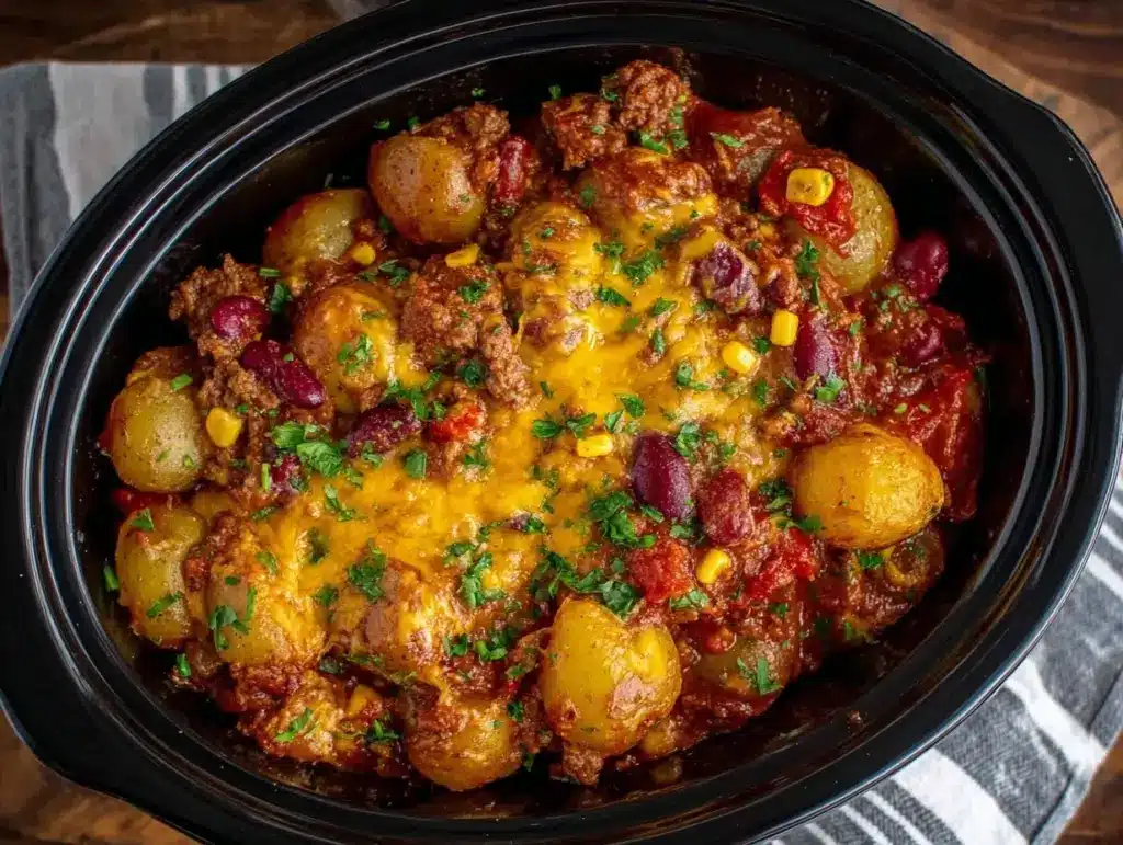 slow cooker cowboy casserole - featured image