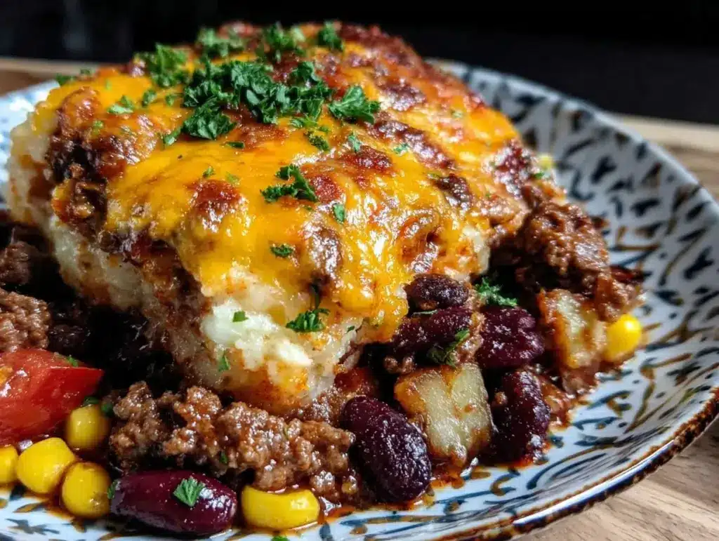 slow cooker cowboy casserole - featured image