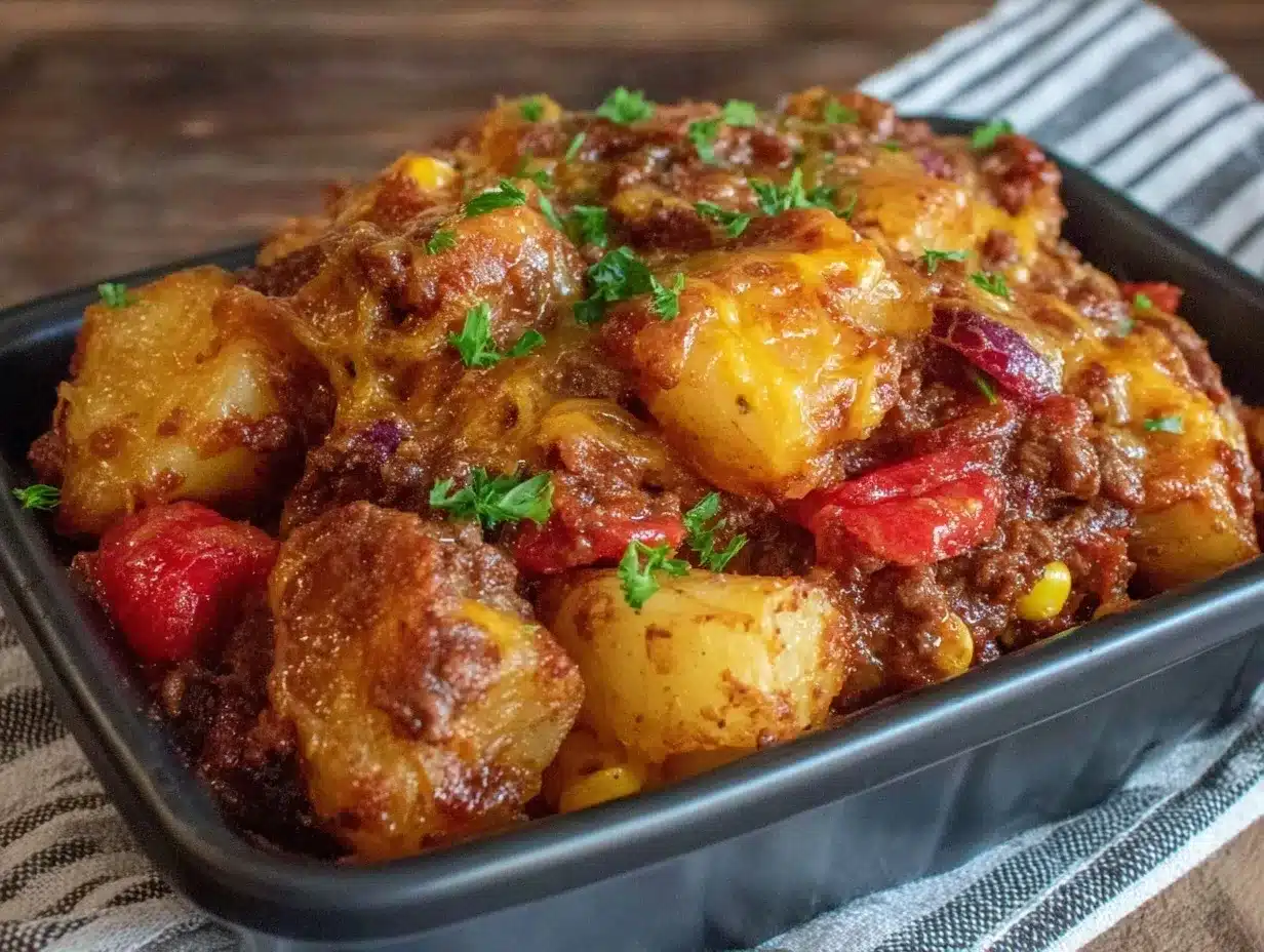 slow cooker cowboy casserole preparation steps