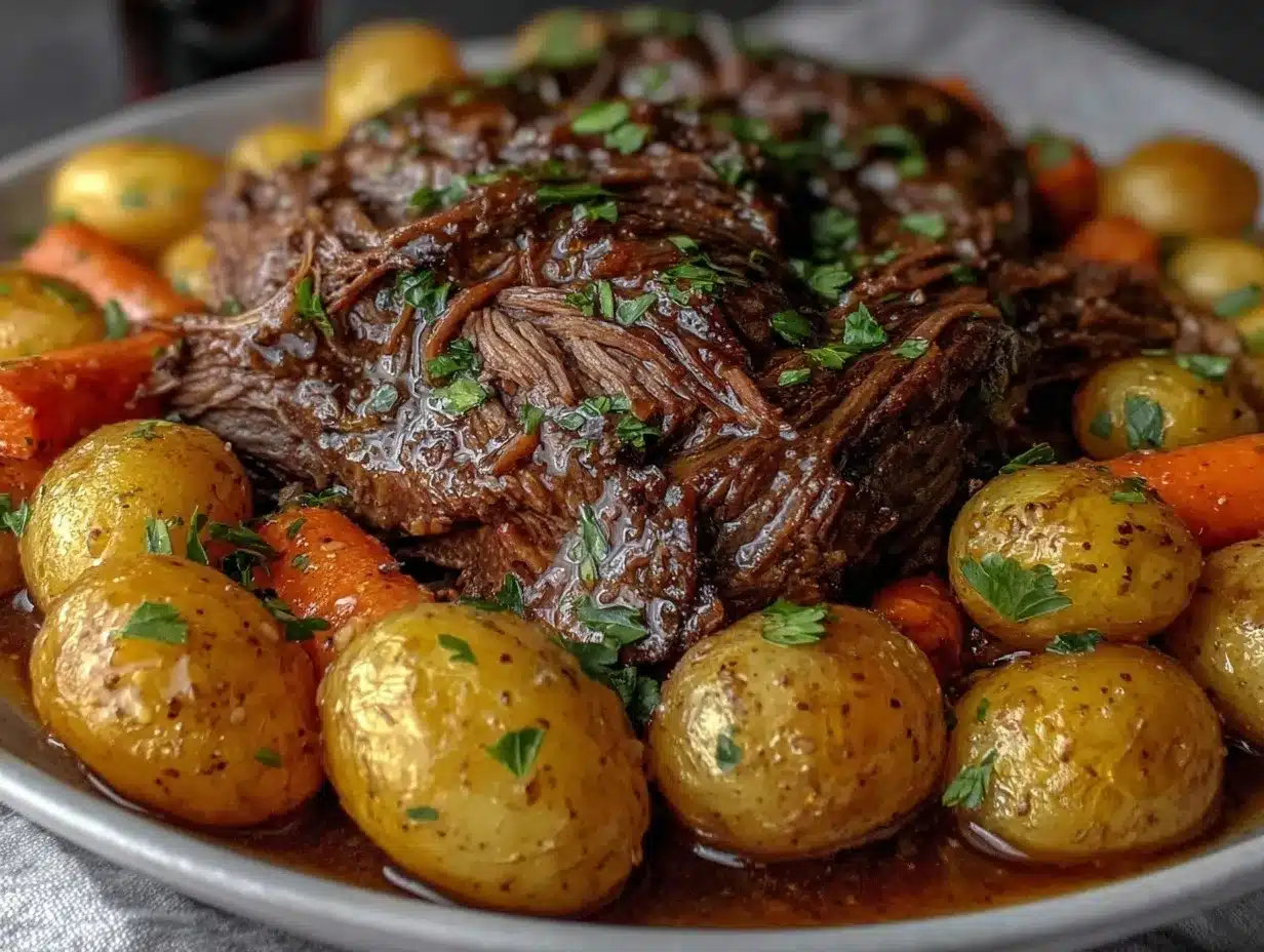 slow cooker pot roast preparation steps
