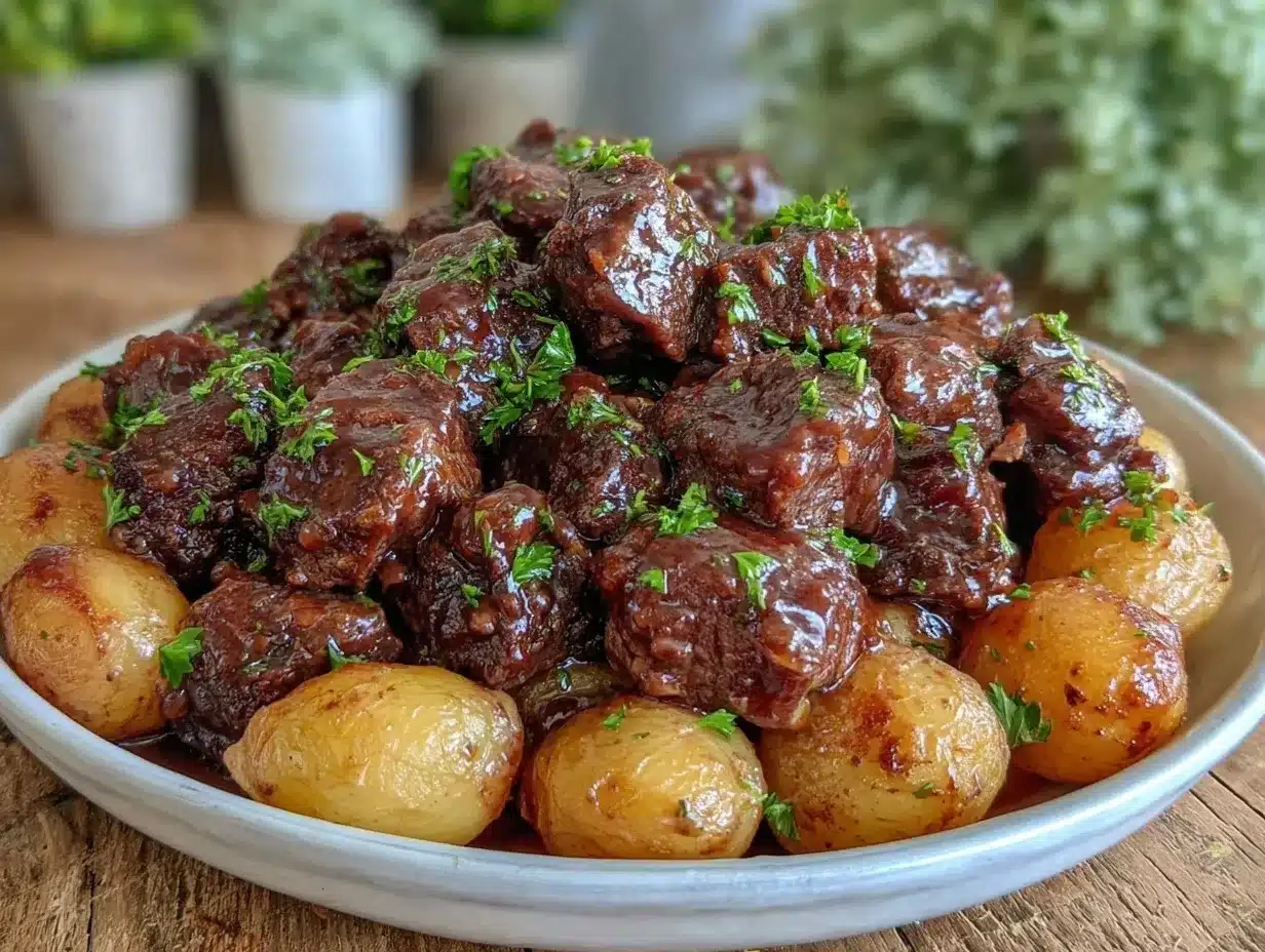 slow cooker steak bites preparation steps