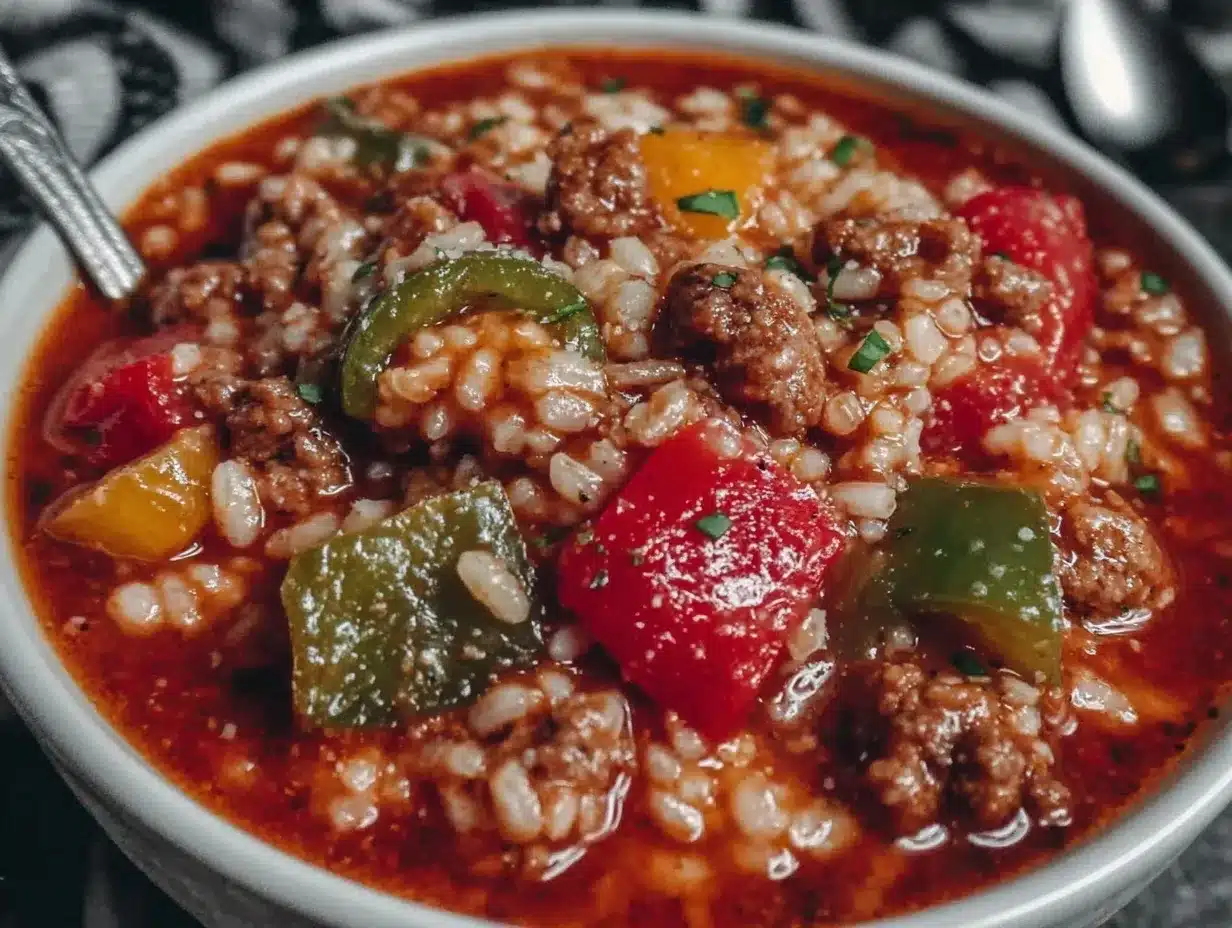stuffed pepper soup preparation steps