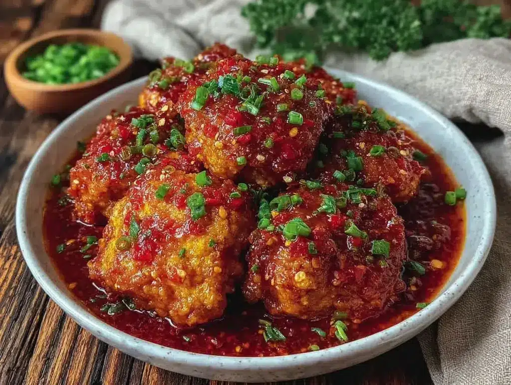 sweet chili chicken - featured image