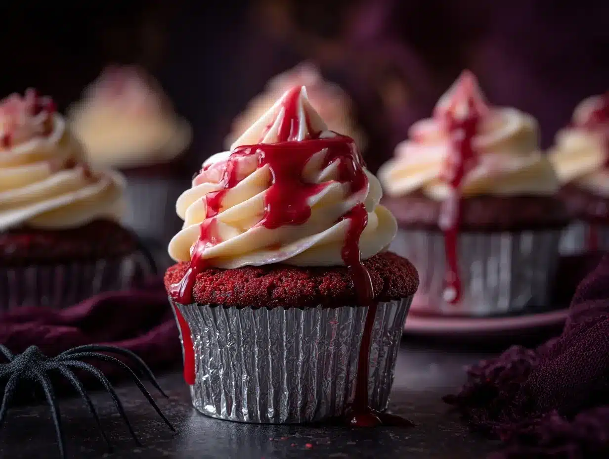 Vampire Bite Cupcakes preparation steps