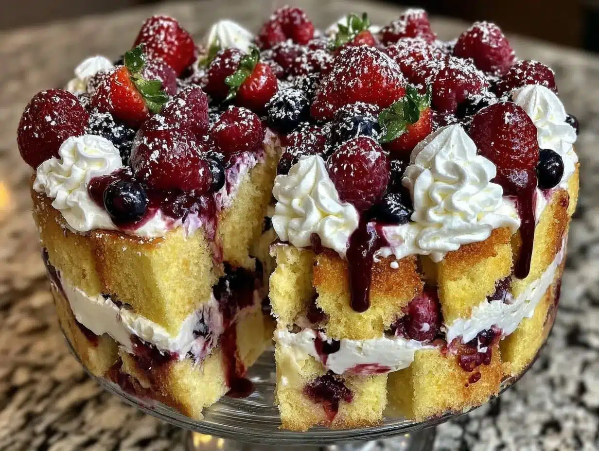 Berry Trifle Cake preparation steps
