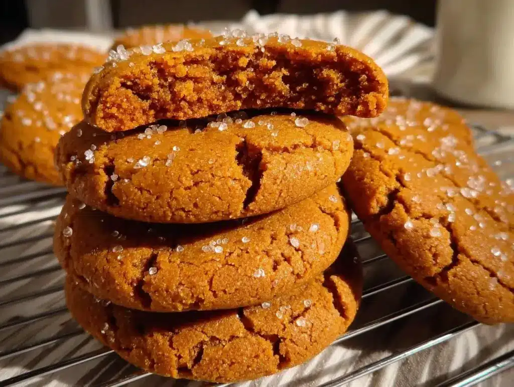 chewy gluten-free ginger cookies - featured image