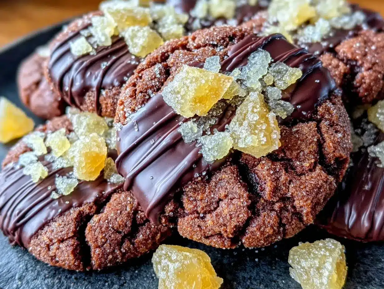 chocolate ginger sparkle cookies preparation steps