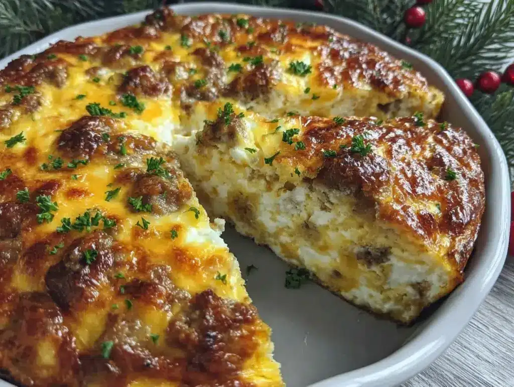 Christmas breakfast casserole - featured image