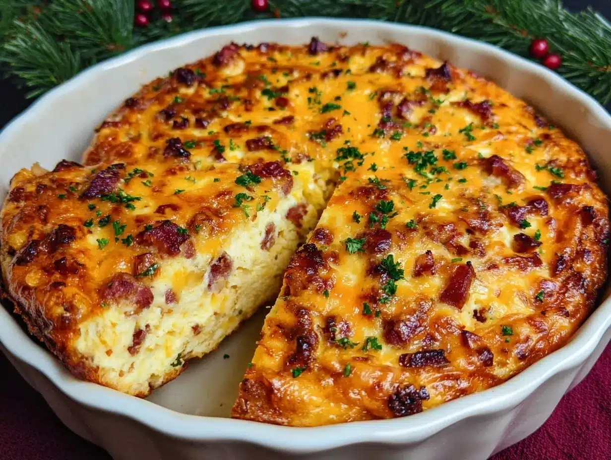 Christmas breakfast casserole preparation steps